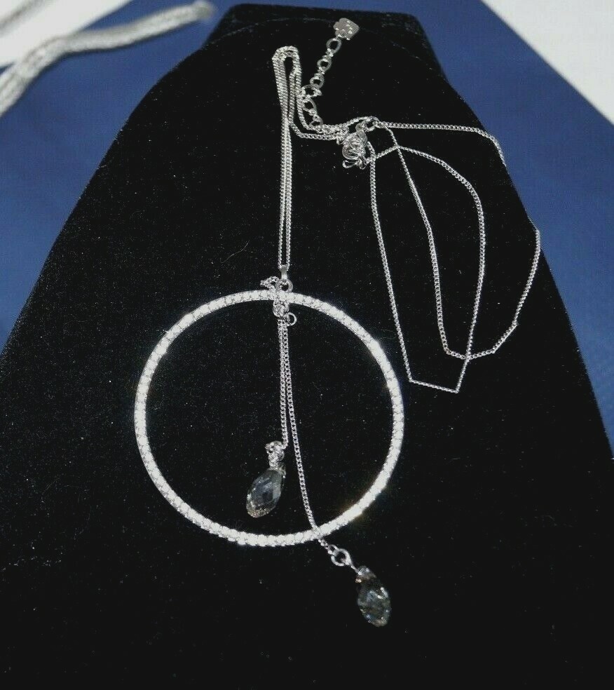 Authentic DANIEL SWAROVSKI CIRCLE Silver Crystal … - image 5