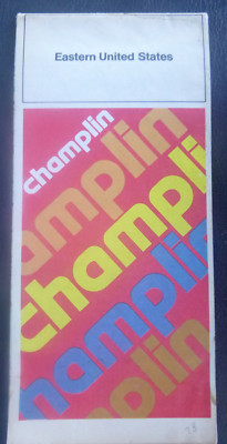 1973 Eastern United States road map Champlin  oil gas