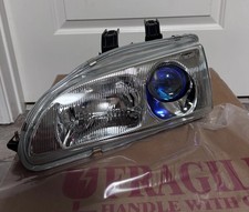 Bnib 92-95 Honda Civic Denji Gen I Projector Headlight Pair Set Eg Ej- Blue Bnib 92-95 Honda Civic Denji Gen I Projector Headlight Pair Set Eg Ej- Blue