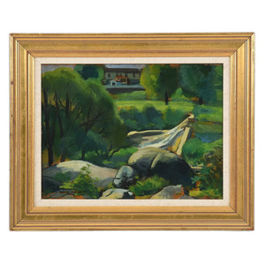 Edmund Martino (American, 1915-2000) Painting of Cobb's Creek Philadelphia