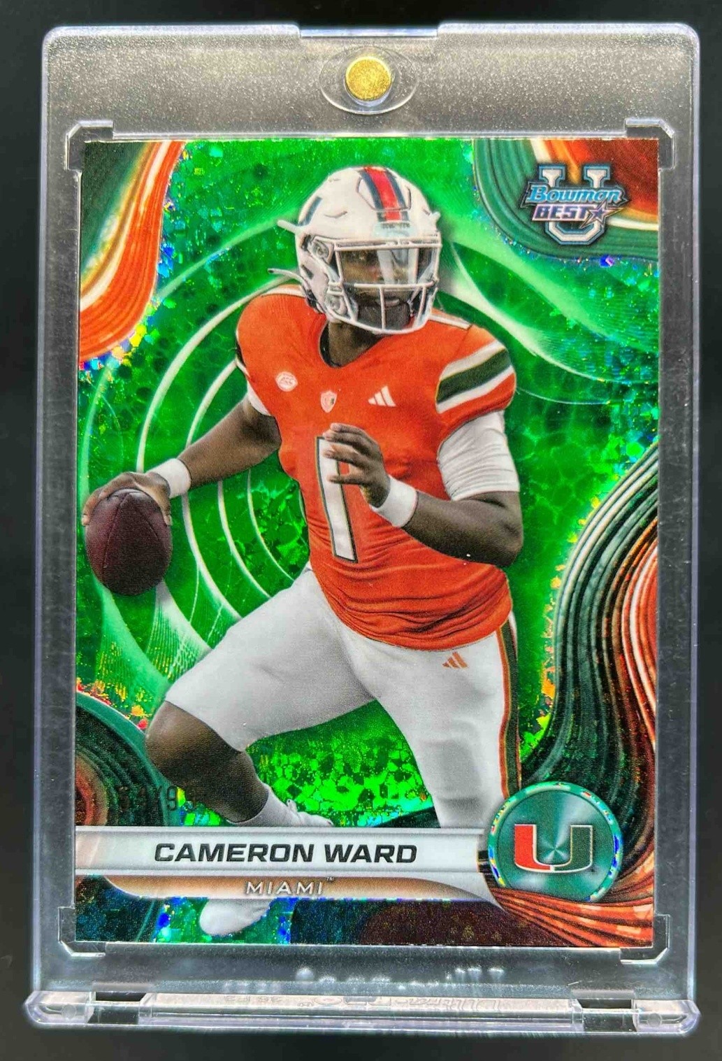 2024 Bowman Best U Cameron Ward Green Mini-Diamond Refractor #54/99