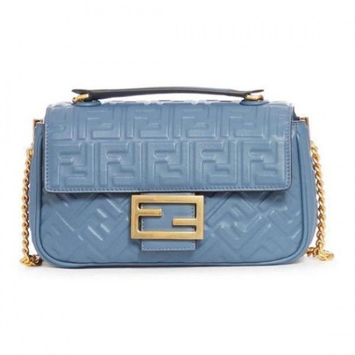 Fendi Baguette Chain Midi Napa Leather Bag 152204492 [P]