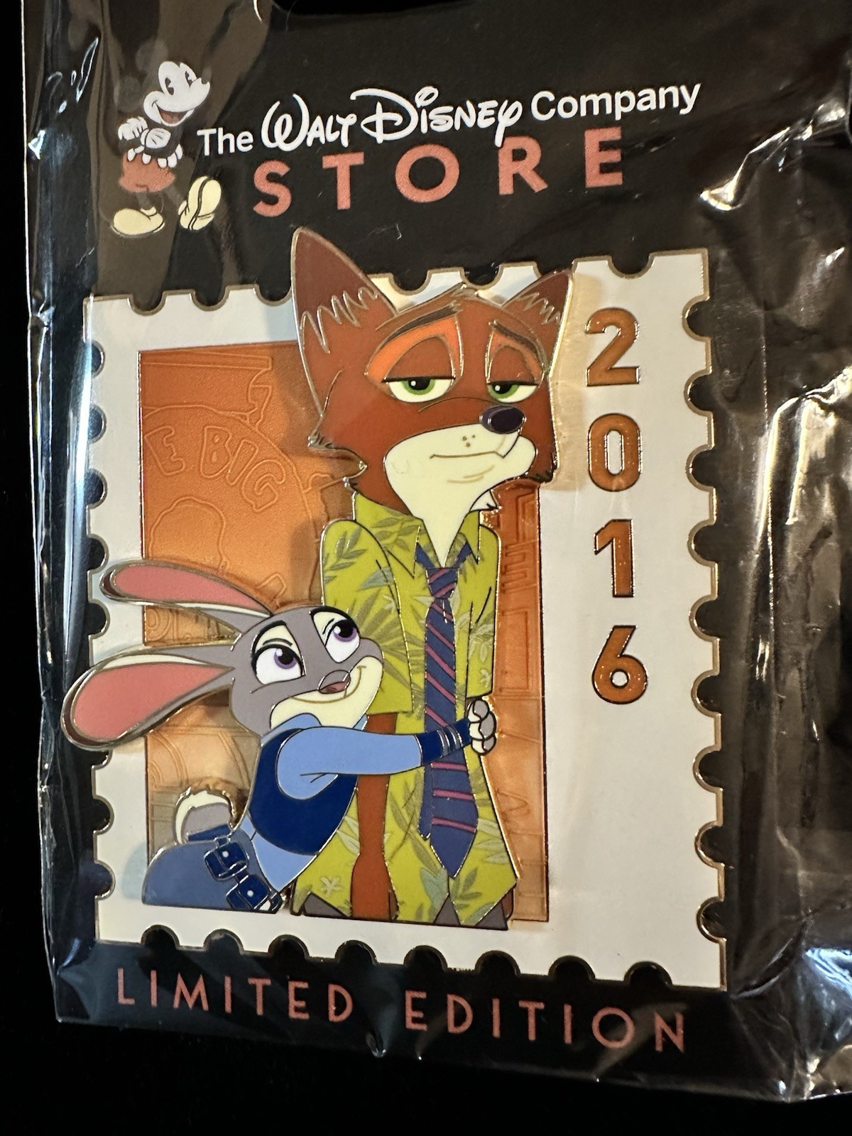 DEC WDCS D23 2026 Ultimate Stamp Nick Judy Zootopia 2016 LE 500 Disney Pin