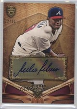 2013 Topps Supreme Retired and Active Purple 22/25 Julio Teheran Auto 1h5