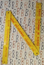 Vintage Aero Mayflower Transit Co. Salem OR Promotional 36" Wood Tri-Fold Ruler