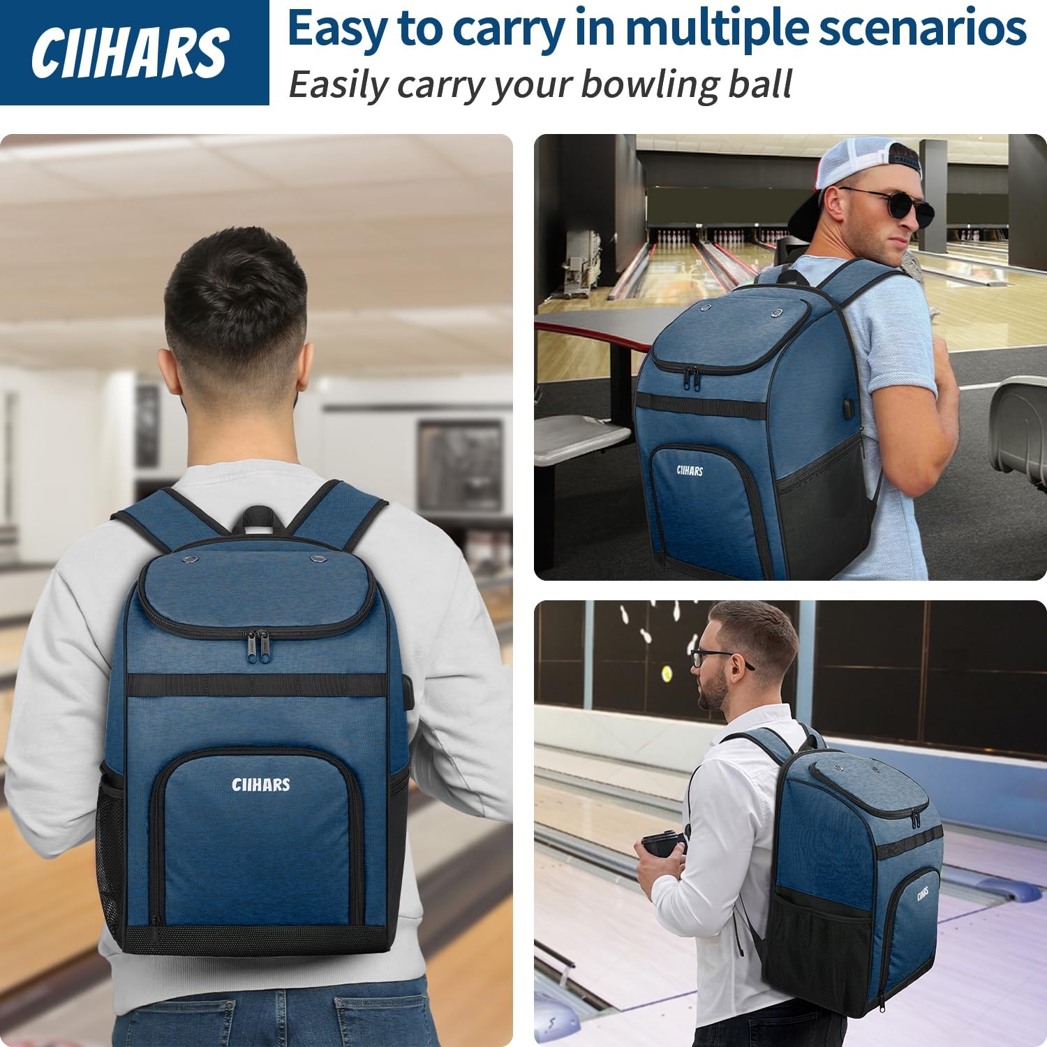 Single Bowling Ball Bag with Shoe Bag Up to Size 16, Bowling A