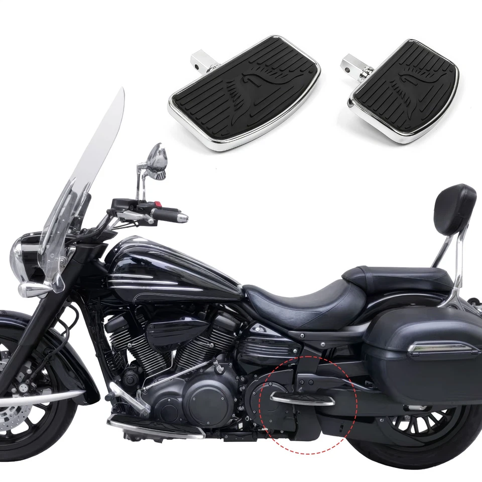 estribos traseros clavijas de pedal para Yamaha V Star Dragstar 650 400 Classic 1998-2016 Foto 4 de 4