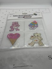 STICKER Sheet: Care Bears 3d jeweled stickers