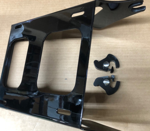 Harley Road King Luggage Rack DETACHABLE 2008 FLT GLIDE BLACK GLOSS POWDER COAT