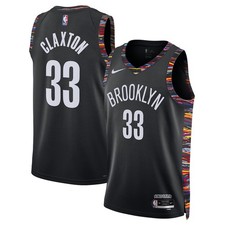 Brooklyn Nets Nic Claxton Nike Black 2025/26 NBA Swingman Jersey City Edition