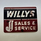 Jeep Willys Vintage Style Tin Metal Bar Sign 9”x12”
