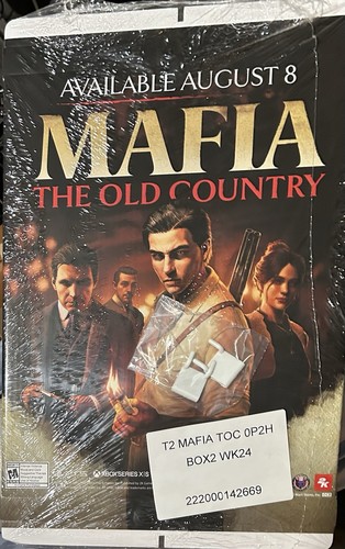 Mafia The Old Country Werbe Store Display Schild Xbox Ps5