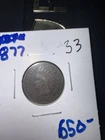 1877 Indian Head Cent Nice VG Detail Key Date