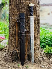 Hand Forged Carbon Steel Viking Sword Sharp / Battle Ready Medieval Sword