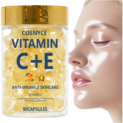 Vitamin Capsules essence C+E 90pcs   Hydrating, Brightening & Anti-Aging