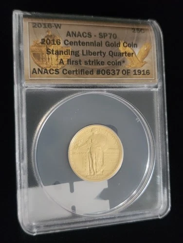 2016-W Centennial Gold Coin Standing Liberty Quarter ANACS SP70