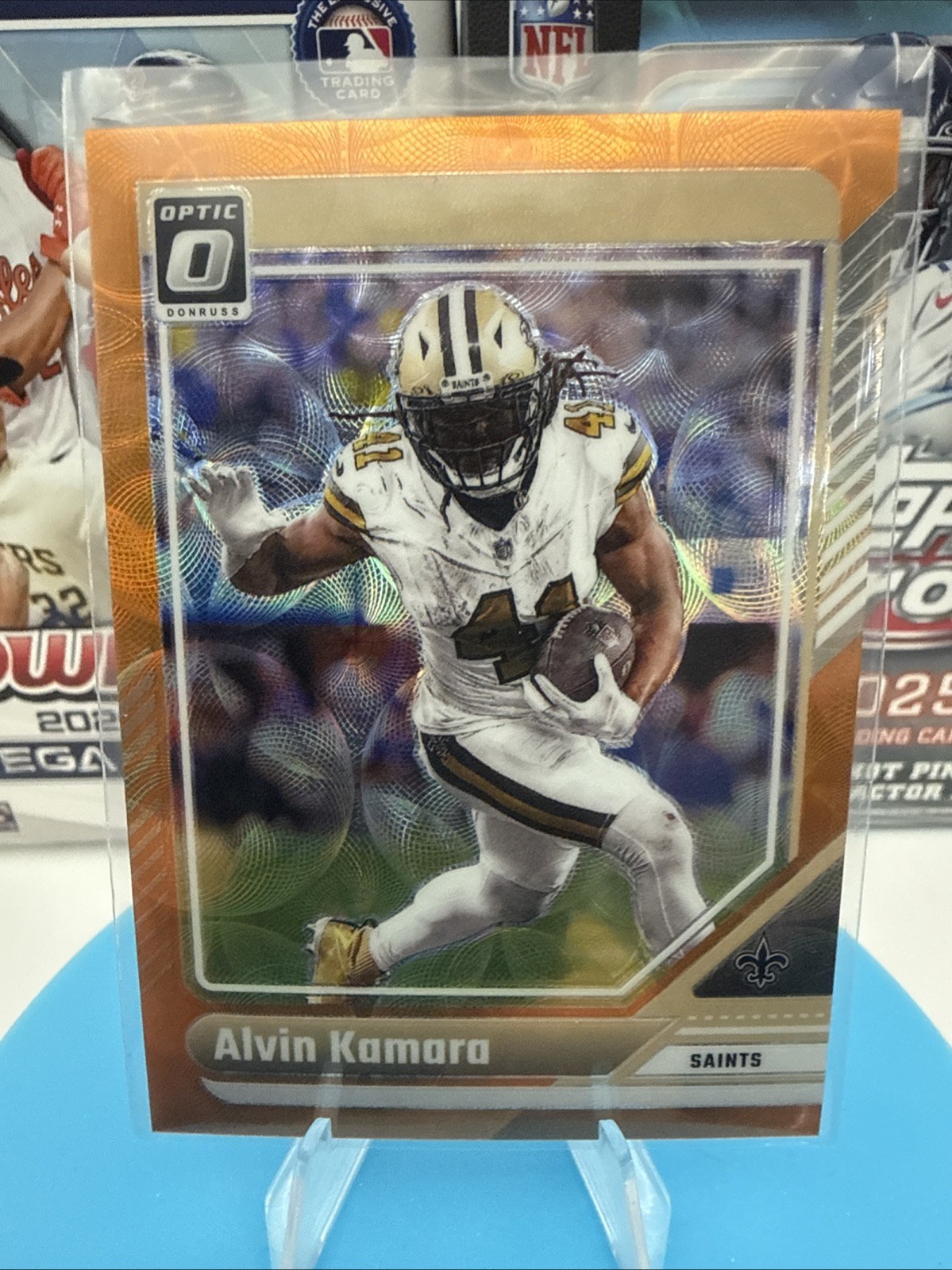 Alvin Kamara #140 Football Cards 2024 Panini Donruss Optic trading card — raw and PSA graded price guide