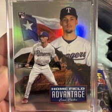 Topps 2024 Chrome Update Evan Carter Home Field Advantage Rangers HFAC-13 Rookie