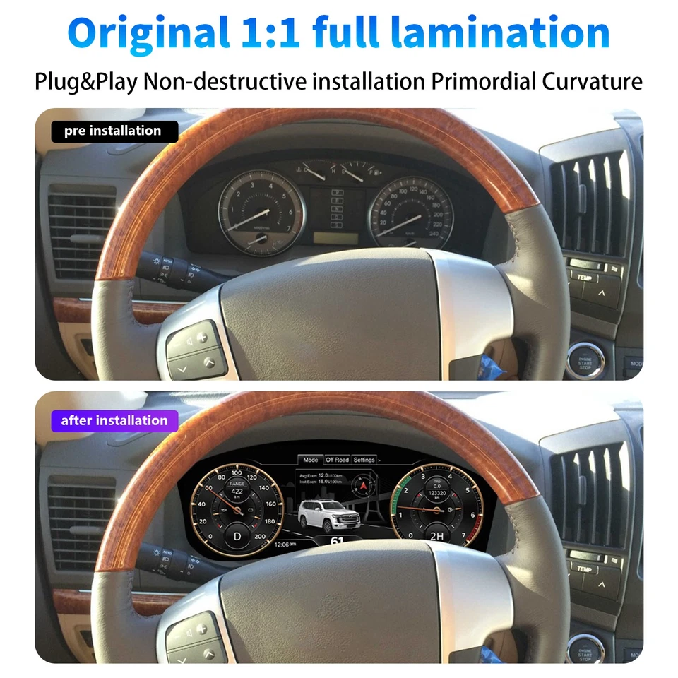 Digital Cockpit Instrument Cluster For08-20Toyota Land Cruiser LC200Easy Install - Изображение 2 из 4