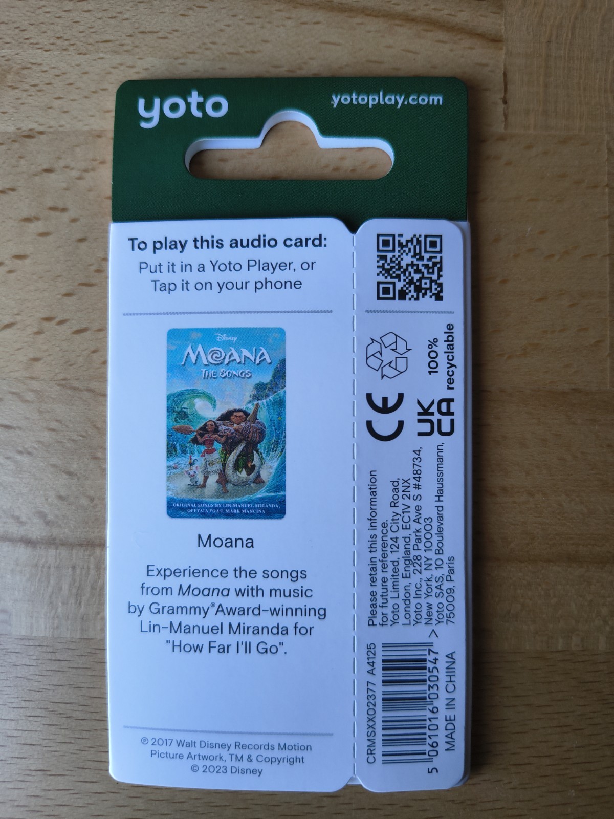 Yoto card - Disney Moana the Songs image 2