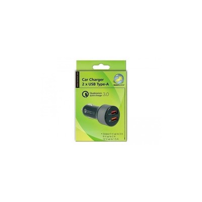 62739 - Navilock Kfz Ladeadapter 2 x USB Typ-A mit Qualcomm  Quick...