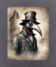 STEAMPUNK PLAGUE DOCTOR - RAVEN - FRAMED PICTURE OR A4 PRINT 171-B OTHERS LISTED
