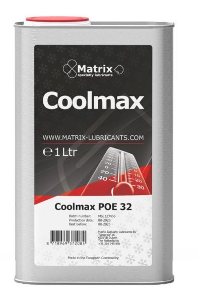 Fits MATRIX LUBRICANTS COOLMAX POE 32 1L R1234yf/R134a/R404a POE 32, 1L 1 pcs,
