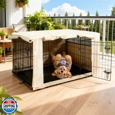 HiCaptain Dog Crate Cover 36.0" L x 23.0" W x 25.0" H with Breath