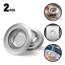2x4.5" Kitchen Sink Strainer Stopper Stainless Steel Drain Basket Waste Plug