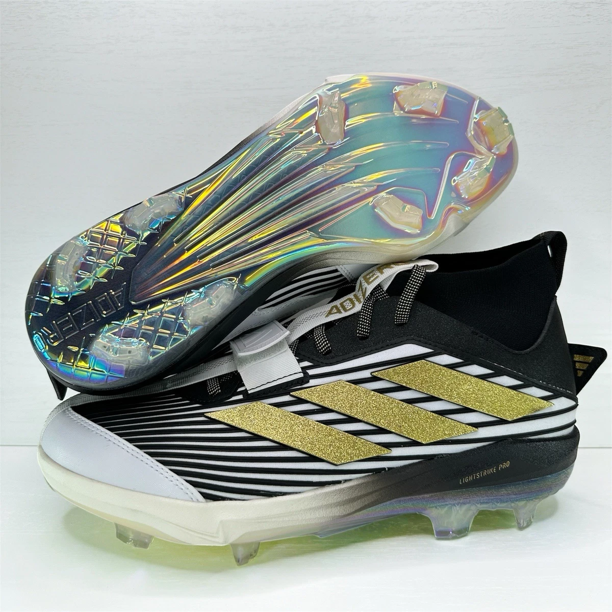 Preços baixos em adidas Adizero Cleat White Metallic Gold | eBay