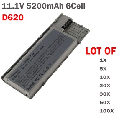  LOT Battery For Dell Latitude D620 D630 D631 M2300 TYPE TG226 UD088 5200mAh