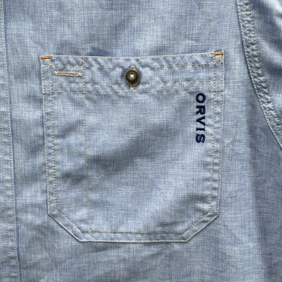 Orvis Shirt Men Large Active Fishing Workwear Performance Outdoors Gorpcore Camp - Image 3 of 4