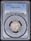 1914-S Buffalo Nickel 5c PCGS AU50 - Original!