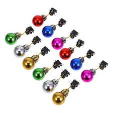 12PCS Christmas Facial Hair Baubles Beard Lights Beard Decoration Christmas