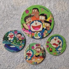 Set of 4 Vintage Doraemon Menko Cards Sh wa Retro Japan Anime Rare Collectible