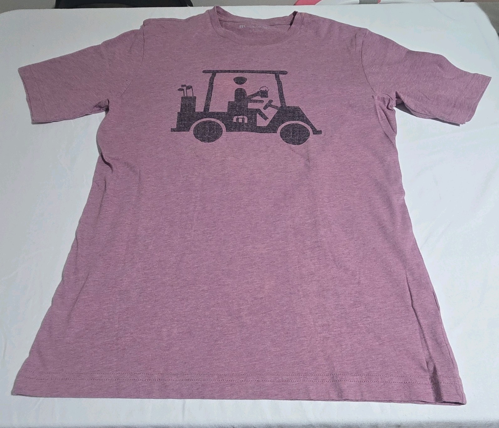 Travis Mathew Golf Graphic Pink Pima Cotton T-Shirt S Men's Short Sleeve