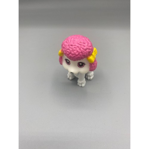 Barbie Pet Dog Figure Poodle Puppy Pink Cream Yellow Bows - Picture 1 of 7