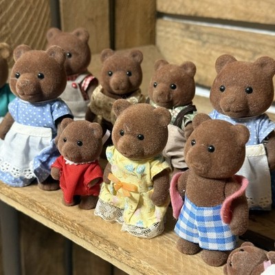 Sylvanian Families Timbertop Braunbär Familie Calico Critters Vintage Selten Rarität