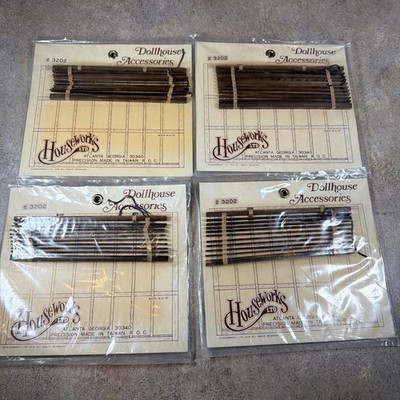 Houseworks LTD Dollhouse Accessories Vintage Blinds # 3202 - Lot Of 4
