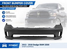 New Front Bumper Cover For 2013-2018 Dodge Ram 1500 Sport Express Primered