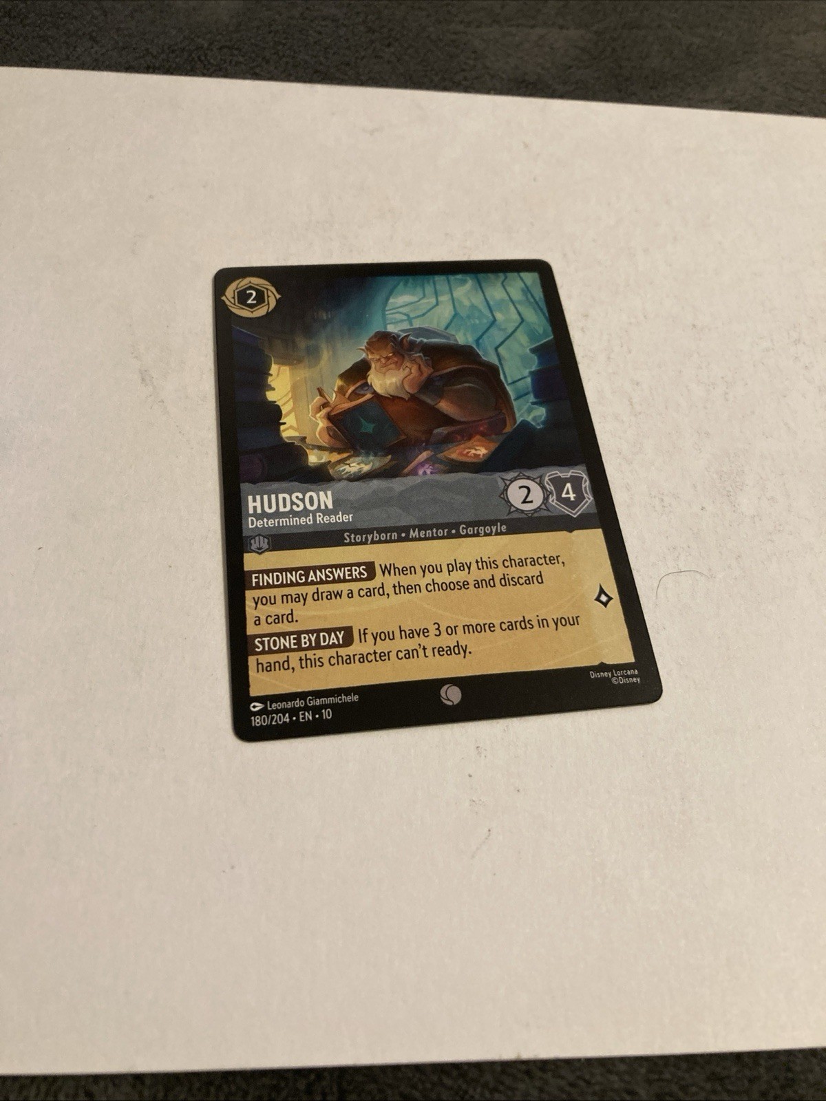 Disney Lorcana Whispers in the Well Hudson-Determined Reader 180/204 NM