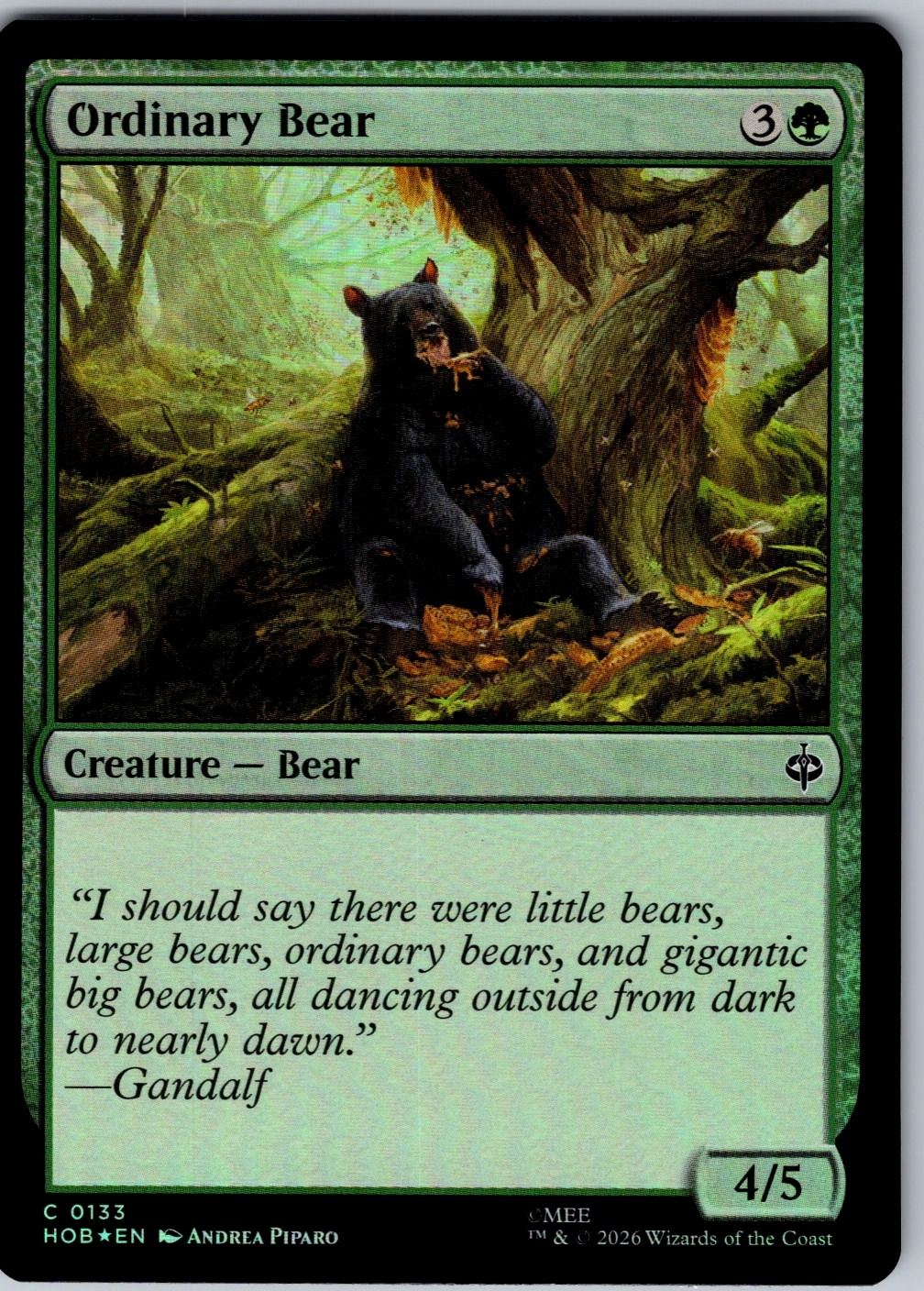 Ordinary Bear 133 Foil HOB The Hobbit NM