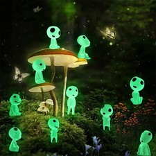 10Pc Cartoon Remy Ratatouille Glow in Dark Princess Miniature Garden Fairy Decor