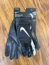 Nike Vapor Jet 5.0 Football Gloves Men's Sz L Black/White New