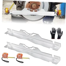 Wheel Alignment Tool, Toe Alignment Tool Plates, Including Tape Measure SILVER