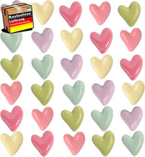 Bunte Kühlschrankmagnete Herz 30 Stück flexibel haftend für Notizen Dekor