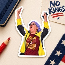 Aunt Sue Vinyl Sticker Middle Finger No Kings Political Protest Decal Funny Gift