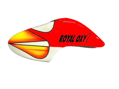 Oxy 2 Canopy Royal Scheme Painted Fiberglass Canopy for Oxy2 RC Helicopter￼