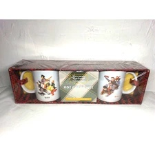 Norman Rockwell Hot Cocoa (2) Mug Set with Cocoa! - Sealed!