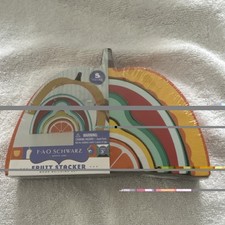 FAO Schwarz Wood Fruit Stacker Building Set Pretend Play Toy for Ages 3 